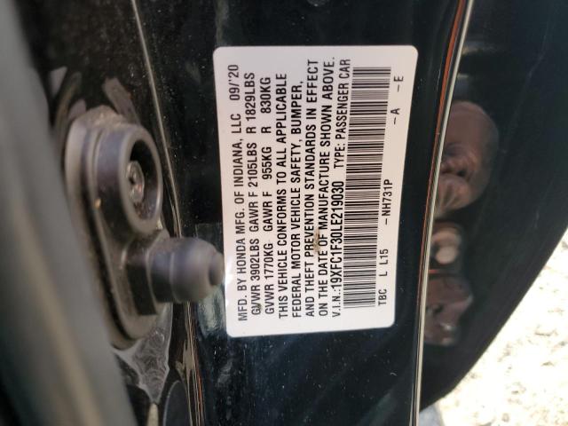 19XFC1F30LE219030 - 2020 HONDA CIVIC EX 黑色 照片 12