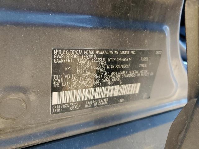 2T3F1RFV6PC376921 - 2023 TOYOTA RAV4 LE Gri fotoğraf 13