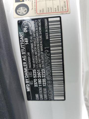 WDDHF8JB0DA709291 - 2013 MERCEDES-BENZ E 350 4MATIC WHITE photo 12