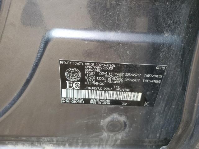 JTMRJREV7JD199927 - 2018 TOYOTA RAV4 HV LE GRAY photo 14