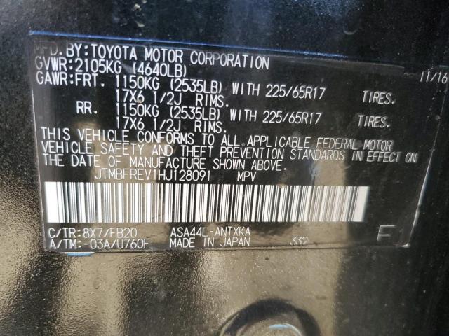 JTMBFREV1HJ128091 - 2017 TOYOTA RAV4 LE BLACK photo 13