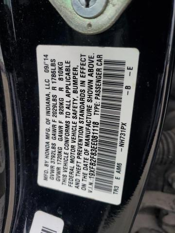 19XFB2F83EE081118 - 2014 HONDA CIVIC EX BLACK photo 13
