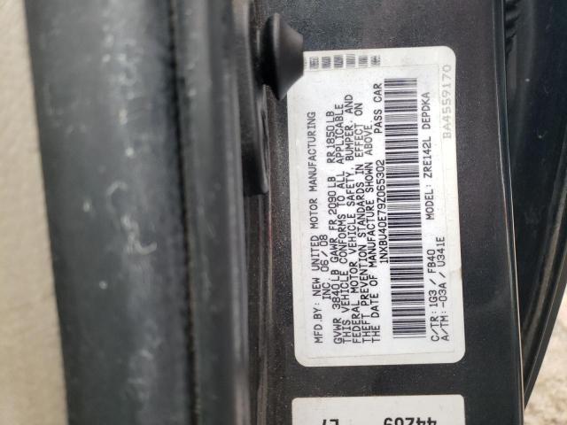 1NXBU40E79Z065302 - 2009 TOYOTA COROLLA BASE ნაცრისფერი ფოტო 12