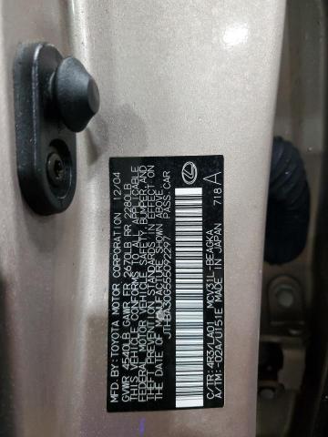 JTHBA30G555092297 - 2005 LEXUS ES 330 棕色 照片 12