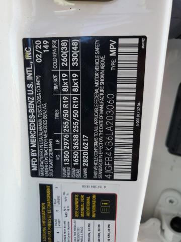 4JGFB4KB6LA203060 - 2020 MERCEDES-BENZ GLE 350 4MATIC WHITE photo 13