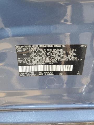 2T3BF4DV1CW182487 - 2012 TOYOTA RAV4 蓝色 照片 13