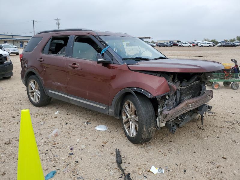 1FM5K7D87GGC22007 - 2016 FORD EXPLORER XLT BURGUNDY photo 4