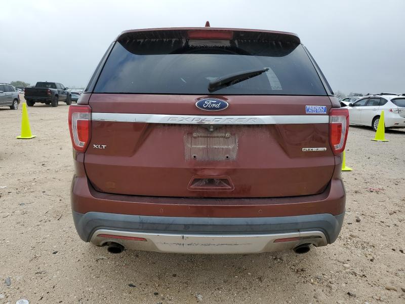 1FM5K7D87GGC22007 - 2016 FORD EXPLORER XLT BURGUNDY photo 6