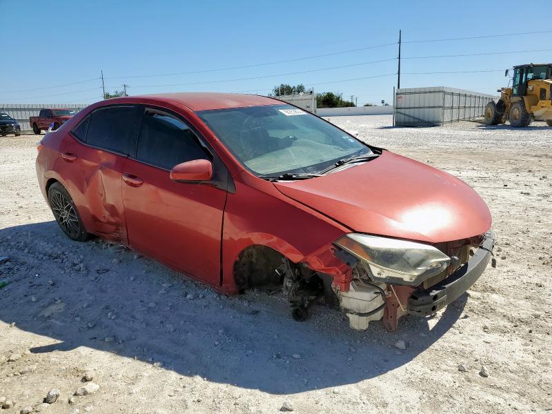 5YFBURHE3GP514054 - 2016 TOYOTA COROLLA L RED photo 4