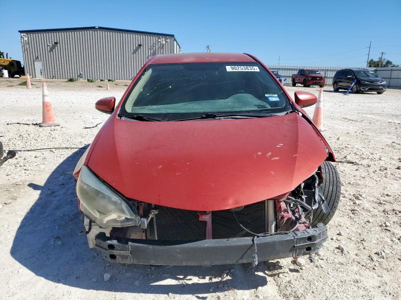 5YFBURHE3GP514054 - 2016 TOYOTA COROLLA L RED photo 5