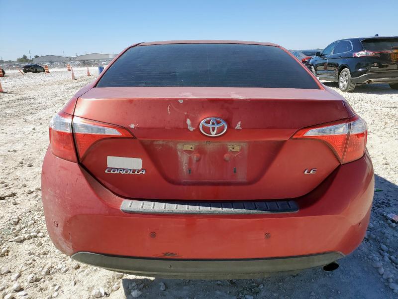 5YFBURHE3GP514054 - 2016 TOYOTA COROLLA L RED photo 6