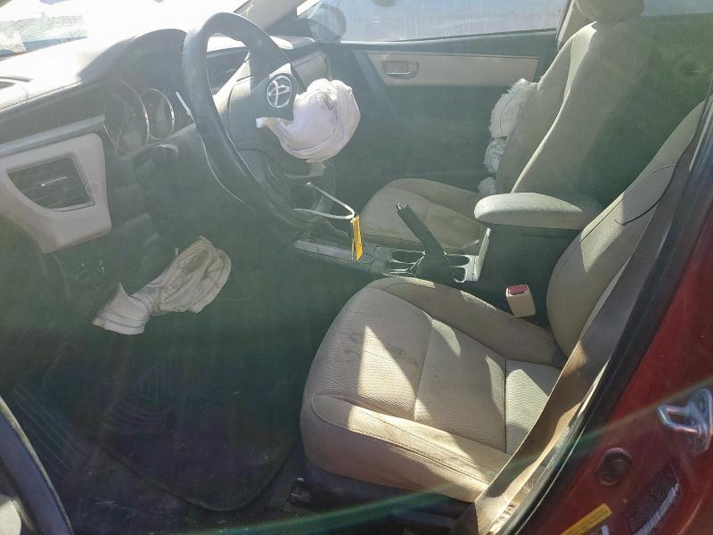 5YFBURHE3GP514054 - 2016 TOYOTA COROLLA L RED photo 7