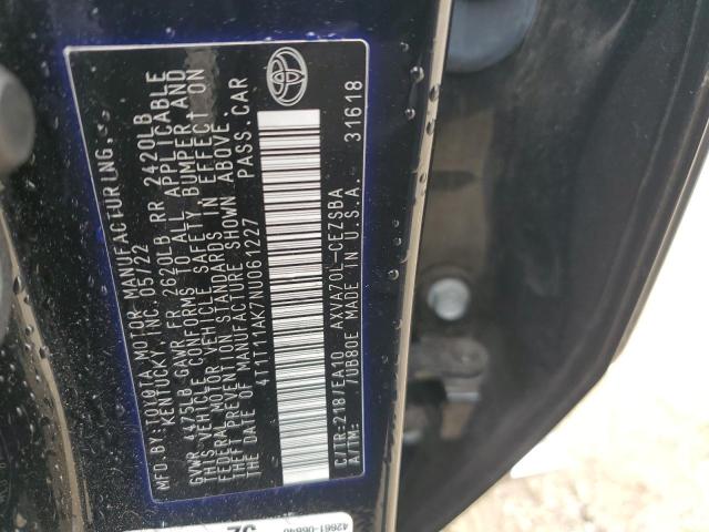 4T1T11AK7NU061227 - 2022 TOYOTA CAMRY SE Qara foto 13