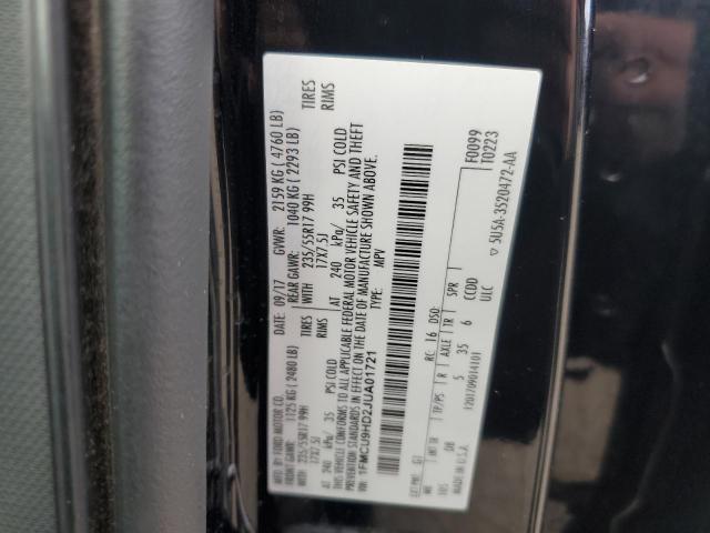 1FMCU9HD2JUA01721 - 2018 FORD ESCAPE SEL 黑色 照片 13