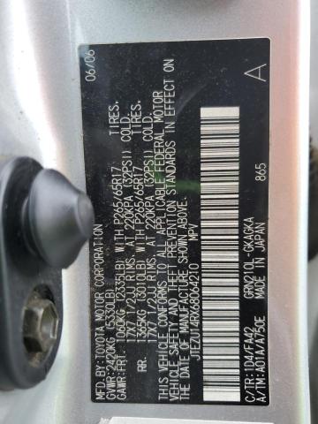 JTEZU14RX68064210 - 2006 TOYOTA 4RUNNER SR5 银色 照片 13