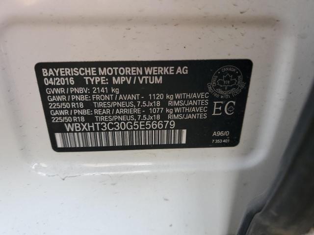 WBXHT3C30G5E56679 - 2016 BMW X1 XDRIVE28I WHITE photo 14