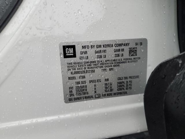 KL4MMDS20LB121058 - 2020 BUICK ENCORE AWD SELECT WHITE photo 13