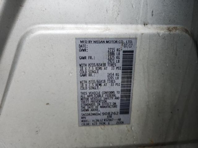 5N1DR2MN1HC908262 - 2017 NISSAN PATHFINDER S SILVER photo 13