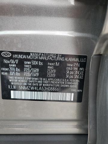 5NMZW4LA5JH088661 - 2018 HYUNDAI SANTA FE S SILVER photo 12