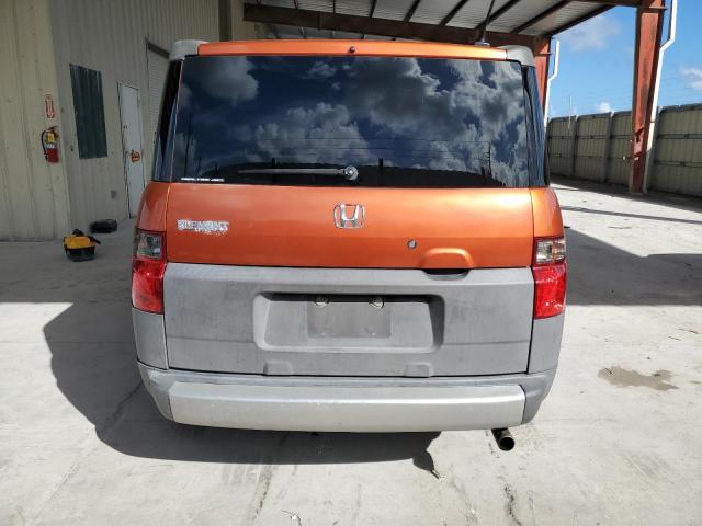 5J6YH28625L014966 - 2005 HONDA ELEMENT EX ORANGE photo 6