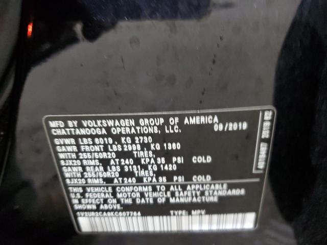 1V2UR2CA9KC607764 - 2019 VOLKSWAGEN ATLAS SE Черный фото 13