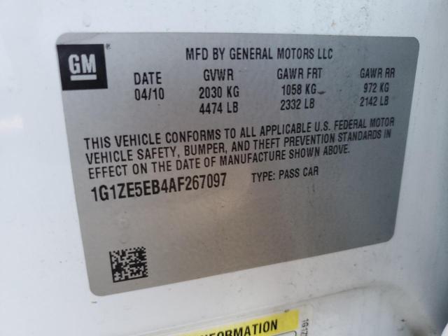 1G1ZE5EB4AF267097 - 2010 CHEVROLET MALIBU LTZ أبيض صورة 12