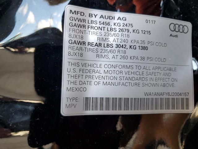 WA1ANAFY6J2004157 - 2018 AUDI Q5 PREMIUM შავი ფოტო 13