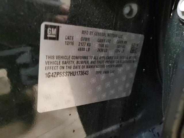 1G4ZP5SS7HU173643 - 2017 BUICK LACROSSE ESSENCE GREEN photo 13