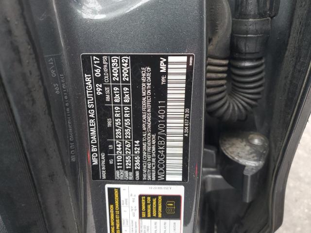 WDC0G4KB7JV014011 - 2018 MERCEDES-BENZ GLC 300 4MATIC WHITE photo 14