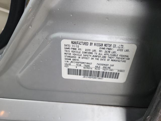 JN1CV6AP5DM718447 - 2013 INFINITI G37 BASE SILVER photo 13