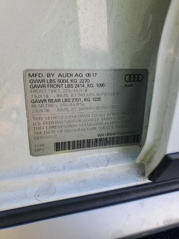 WA18NAF44JA006037 - 2018 AUDI A4 ALLROAD PREMIUM PLUS WHITE photo 13