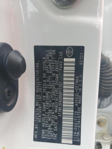 4T1BF1FK2HU811157 - 2017 TOYOTA CAMRY LE 白色 照片 12