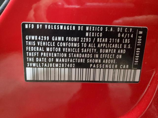 3VWLL7AJ8EM287402 - 2014 VOLKSWAGEN JETTA TDI Qırmızı foto 13