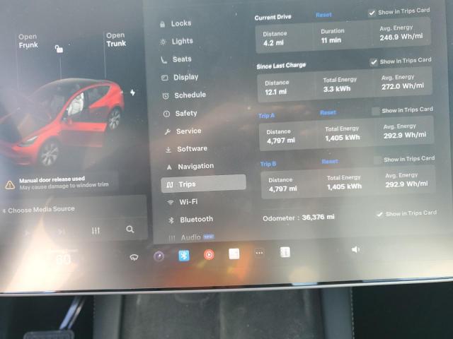 5YJYGDEE4MF294536 - 2021 TESLA MODEL Y WHITE photo 9