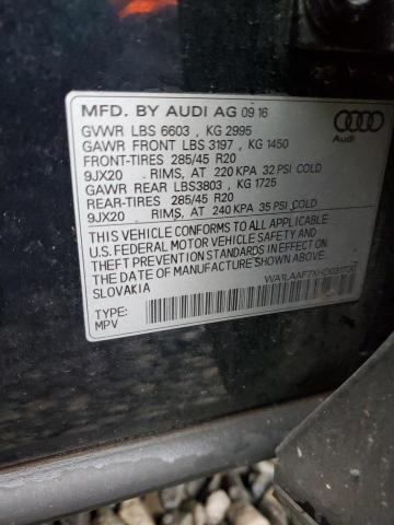 WA1LAAF7XHD031730 - 2017 AUDI Q7 PREMIUM PLUS Noir photo 13