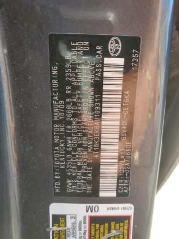 4T1BK3EK6AU109311 - 2010 TOYOTA CAMRY SE ვერცხლისფერი ფოტო 12