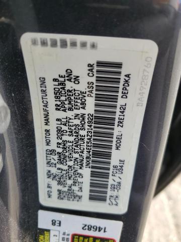 1NXBU4EE5AZ314922 - 2010 TOYOTA COROLLA BASE ნაცრისფერი ფოტო 12