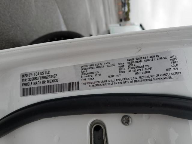 3C6UR5FL5RG228422 - 2024 RAM 2500 LARAMIE Blanco foto 13