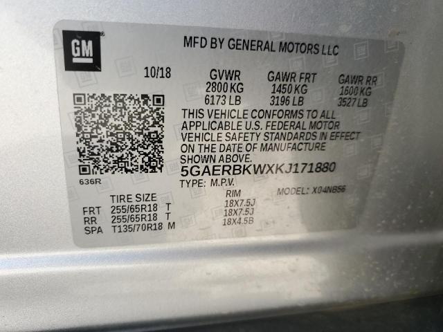 5GAERBKWXKJ171880 - 2019 BUICK ENCLAVE ESSENCE Արծաթագույն լուսանկար 13