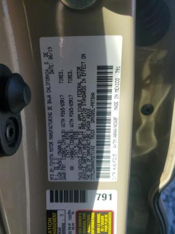 3TMCZ5ANXKM271142 - 2019 TOYOTA TACOMA DOUBLE CAB TAN photo 12