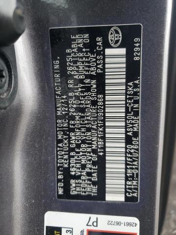 4T1BF1FK1FU902868 - 2015 TOYOTA CAMRY LE BROWN photo 13