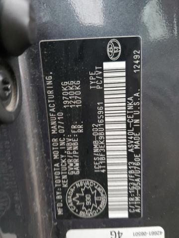 4T1BF3EK9BU165961 - 2011 TOYOTA CAMRY BASE Gris foto 13