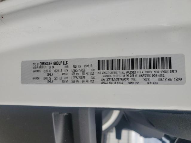 3C6TRVDD3FE500271 - 2015 RAM PROMASTER 2500 HIGH Biały zdjęcie 14
