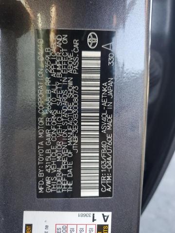 JTNBF3EKXB3008073 - 2011 TOYOTA CAMRY BASE GRAY photo 12