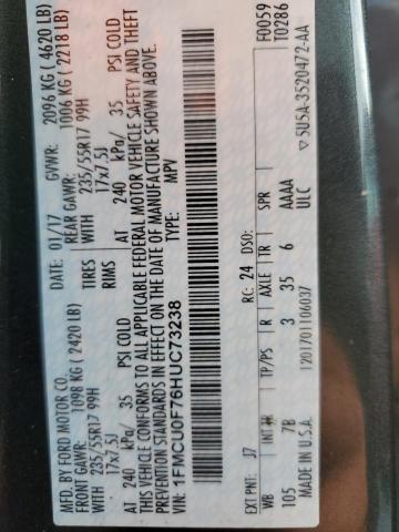 1FMCU0F76HUC73238 - 2017 FORD ESCAPE S GRAY photo 13