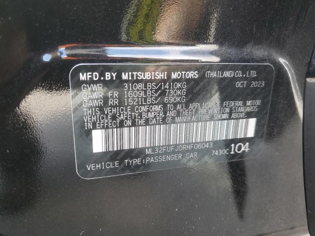 ML32FUFJ0RHF06043 - 2024 MITSUBISHI MIRAGE G4 ES BLACK photo 12