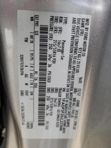 1FADP3F29JL233999 - 2018 FORD FOCUS SE 银色 照片 13