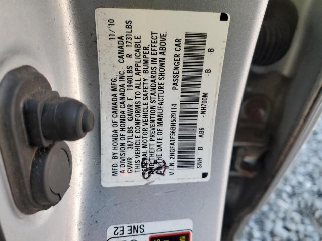 2HGFA1F56BH529114 - 2011 HONDA CIVIC LX Күміс фото 12