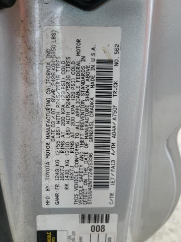 5TEUU42N77Z405336 - 2007 TOYOTA TACOMA ACCESS CAB SILVER photo 12