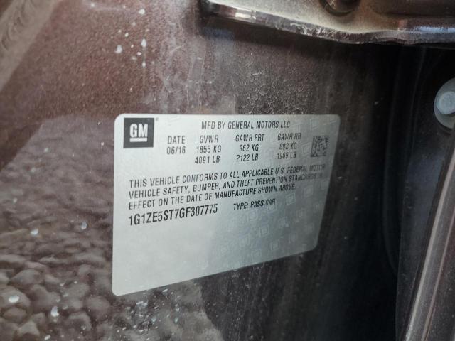 1G1ZE5ST7GF307775 - 2016 CHEVROLET MALIBU LT BURGUNDY photo 12
